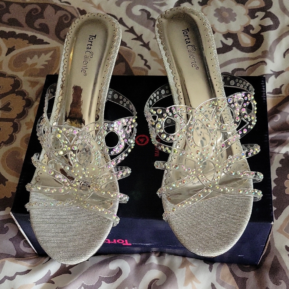 Torta Caliente Womens Size 10 Silver Women's Cinderella Shoes